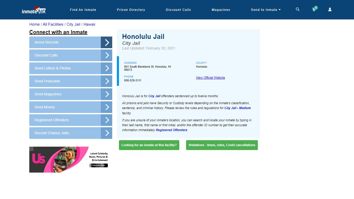 Honolulu Jail | Inmate Locator