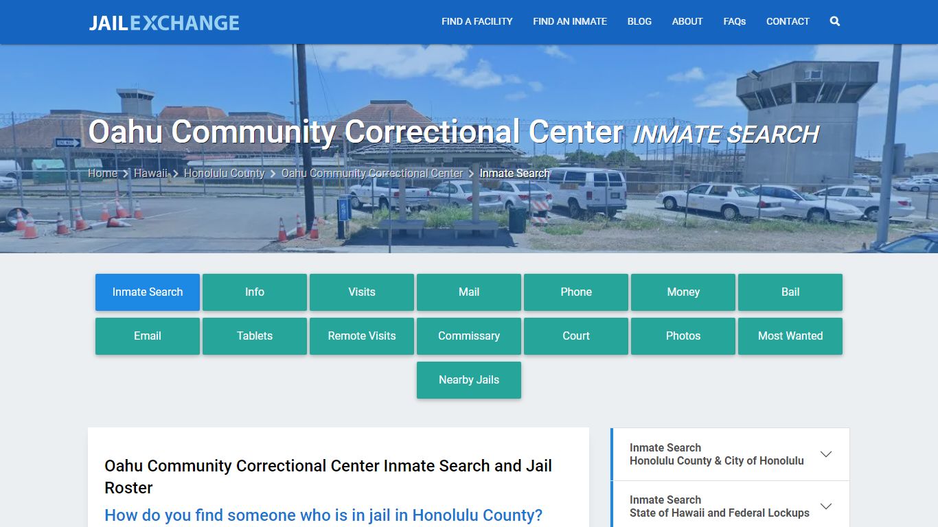 Oahu Community Correctional Center Inmate Search - Jail Exchange